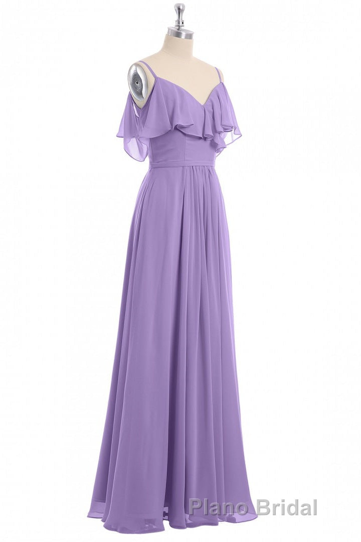 Rust Orange Straps Ruffled A-Line Bridesmaid Dresses