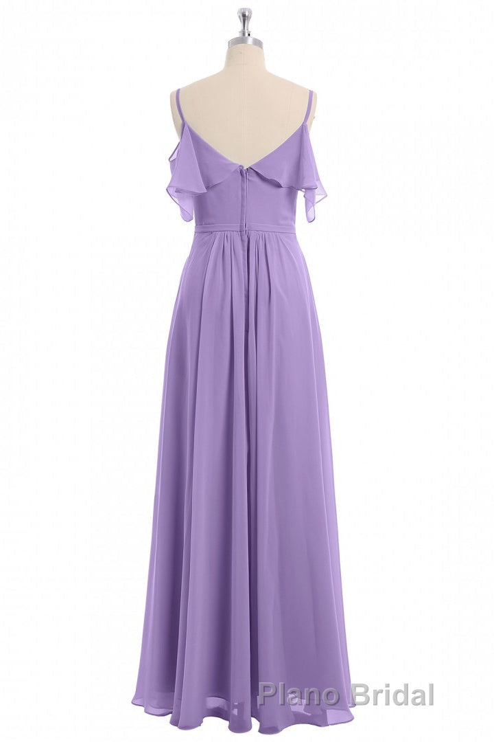 Rust Orange Straps Ruffled A-Line Bridesmaid Dresses