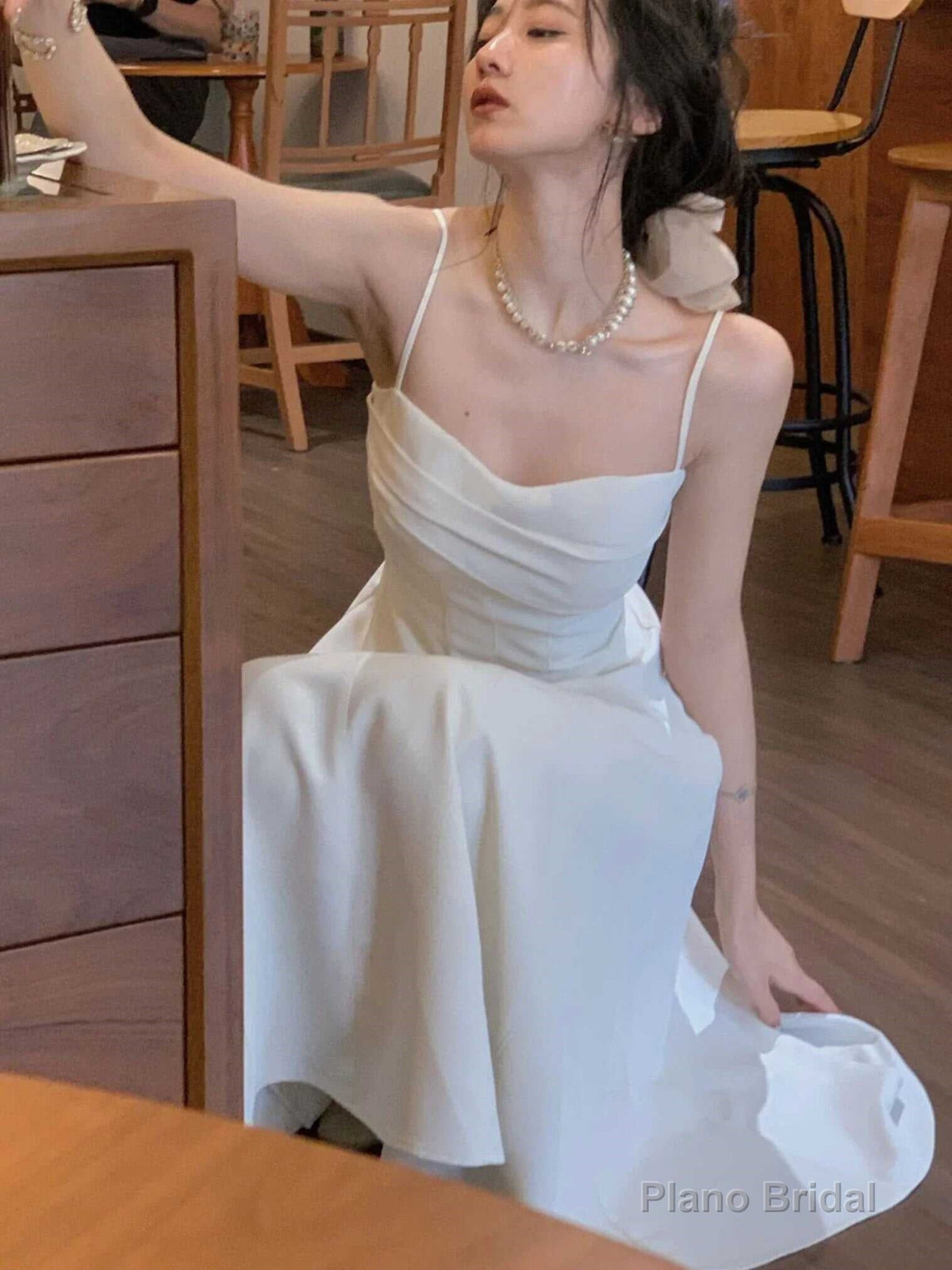 Women Elegant Spaghetti Strap Midi Dress Sexy Prom Evening Party Birthday Club Fashion Clothing