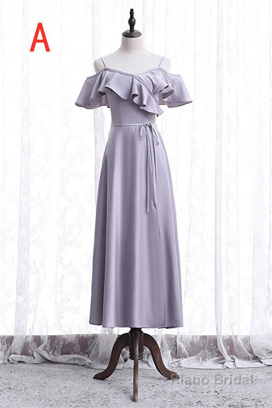 Elegant Lavender Long Mismatch Bridesmaid Dress Secondary image