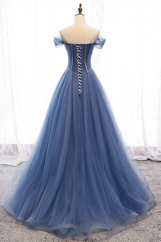 Princess Strapless Beaded Tulle Prom Dress