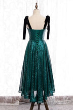 Cute Rose Gold Sequins Short Party Dresses