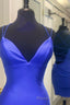 Tight Royal Blue Short Party Dresses with Spaghetti Straps