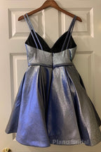 Double Straps A-line Short Homecoming Dresses