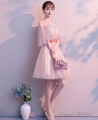 Cute Tulle Round Neck Short Prom Dress Tulle Homecoming Dress