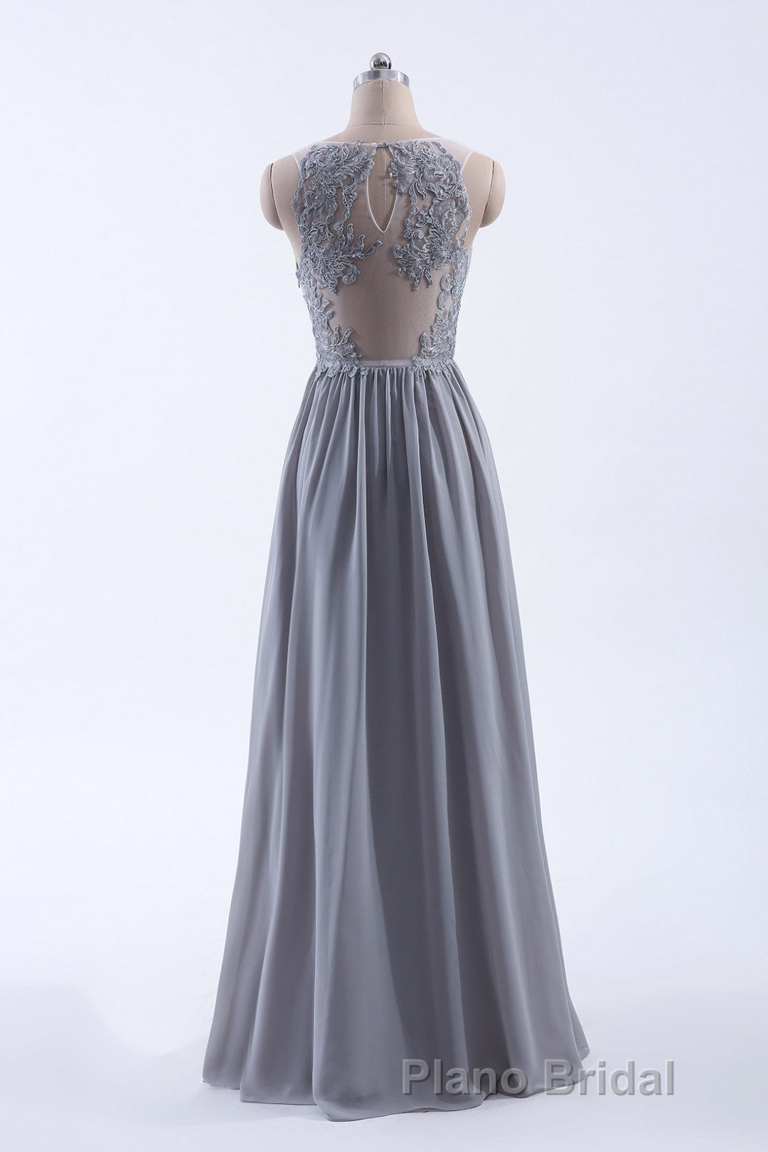 Silve Chiffon A-line Ruffles Long Bridesmaid Dresses