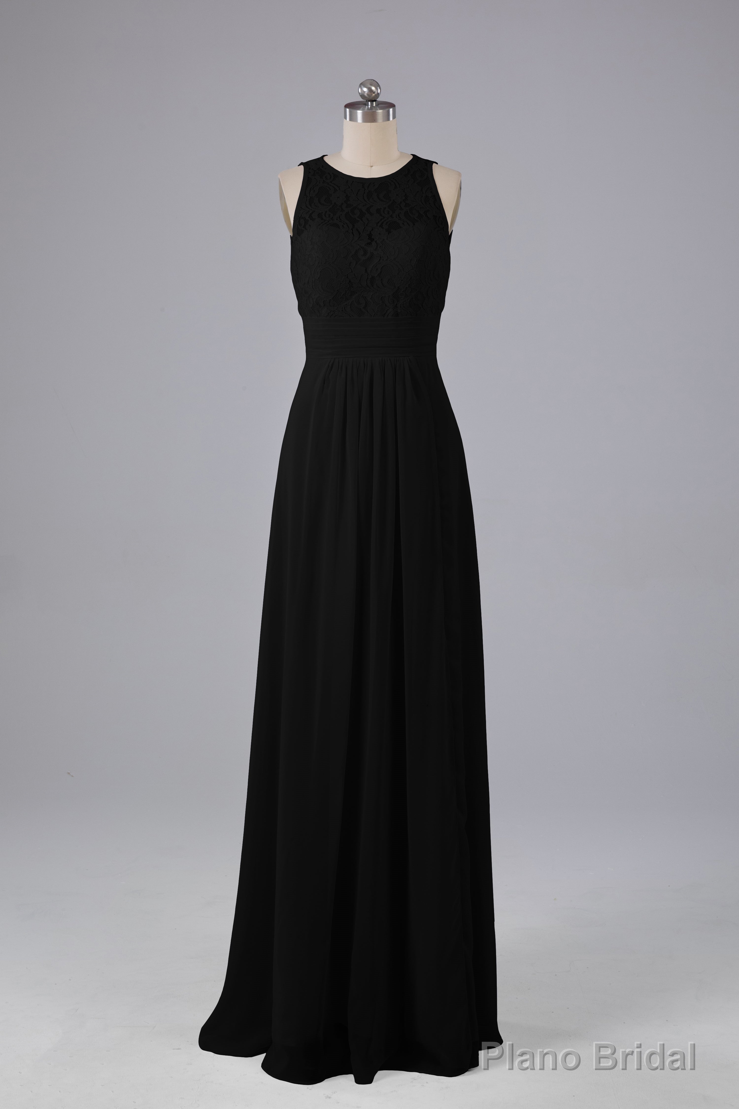 A Line Keyhole Floor Length Bridesmaid Dresses Secondary image