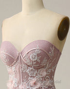 A-Line Sweetheart Neckline Long Formal Prom Dresses With Appliques