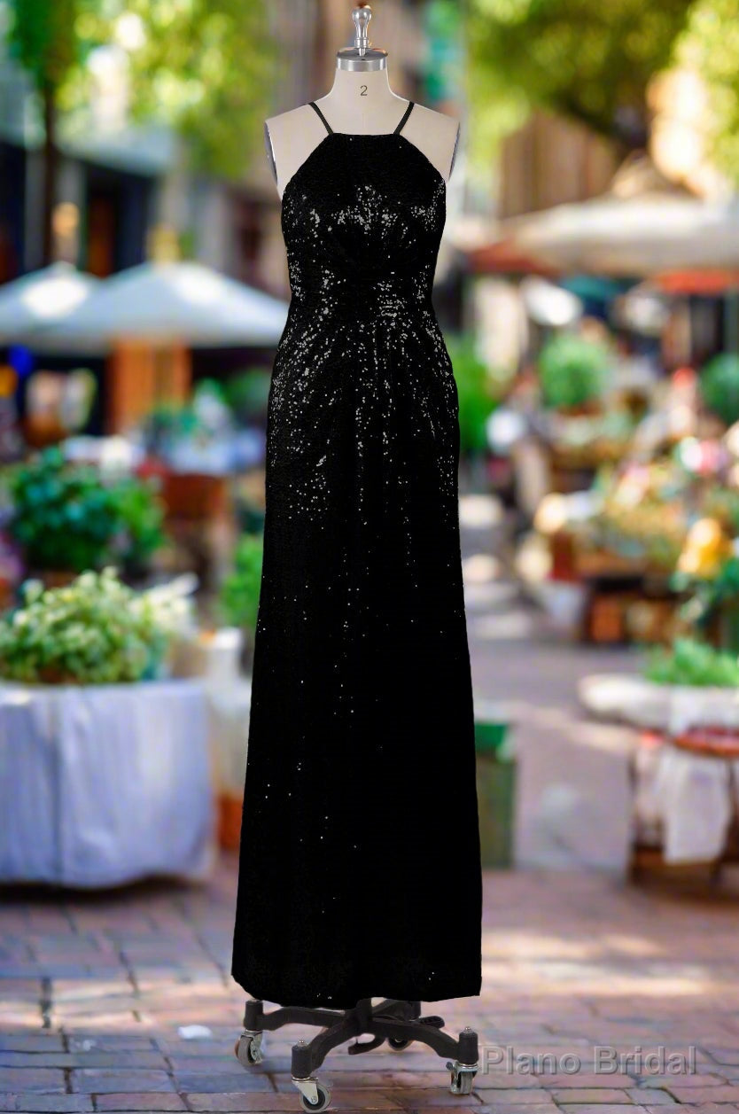 Beautiful Sequins Halter Hourglass Bridesmaid Dresses Main image