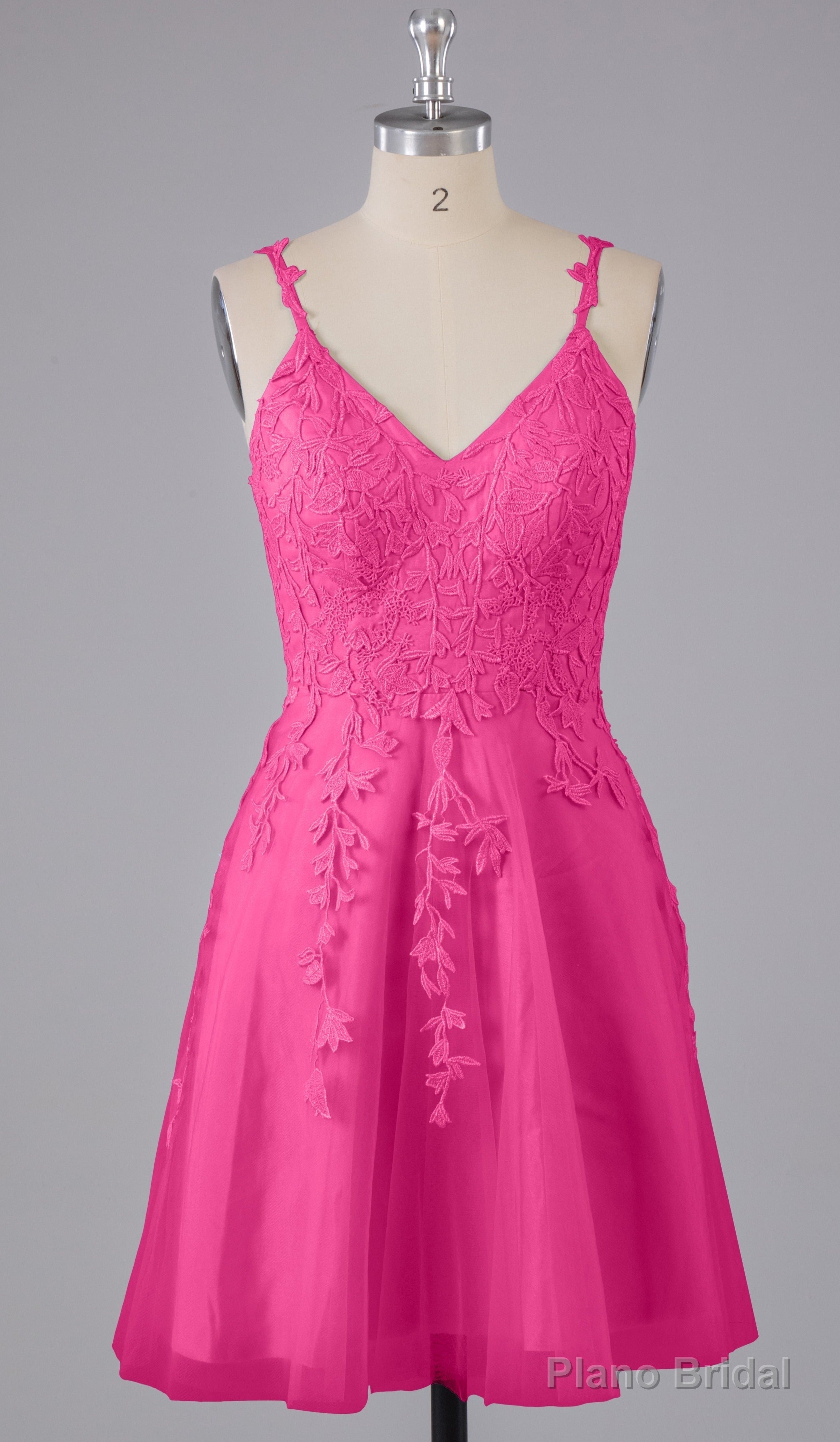 Beautiful Spaghetti Straps V Neck Bridesmaid Dresses Main image