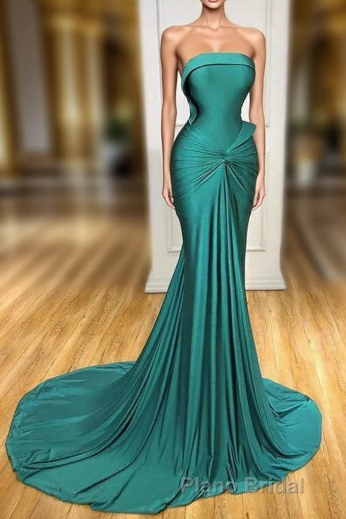 Elegant Strapless Long Mermaid Evening Formal Prom Dresses Online Main image