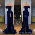 Off-the-Shoulder Mermaid Long Formal Prom Dresses With Split