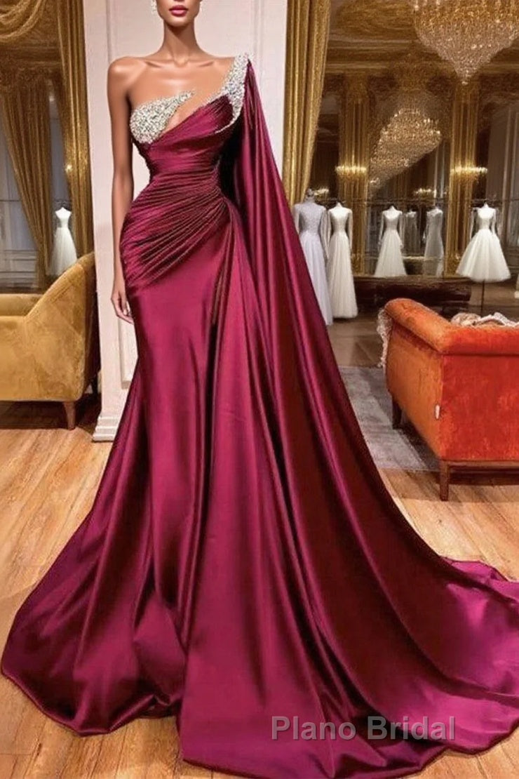 Gorgeous Mermaid Beads Evening Formal Prom Dresses WIth Ruffles Main image