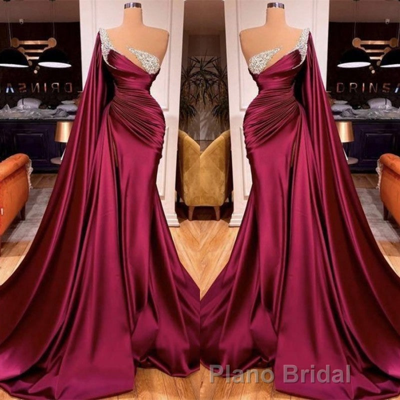 Gorgeous Mermaid Beads Evening Formal Prom Dresses WIth Ruffles