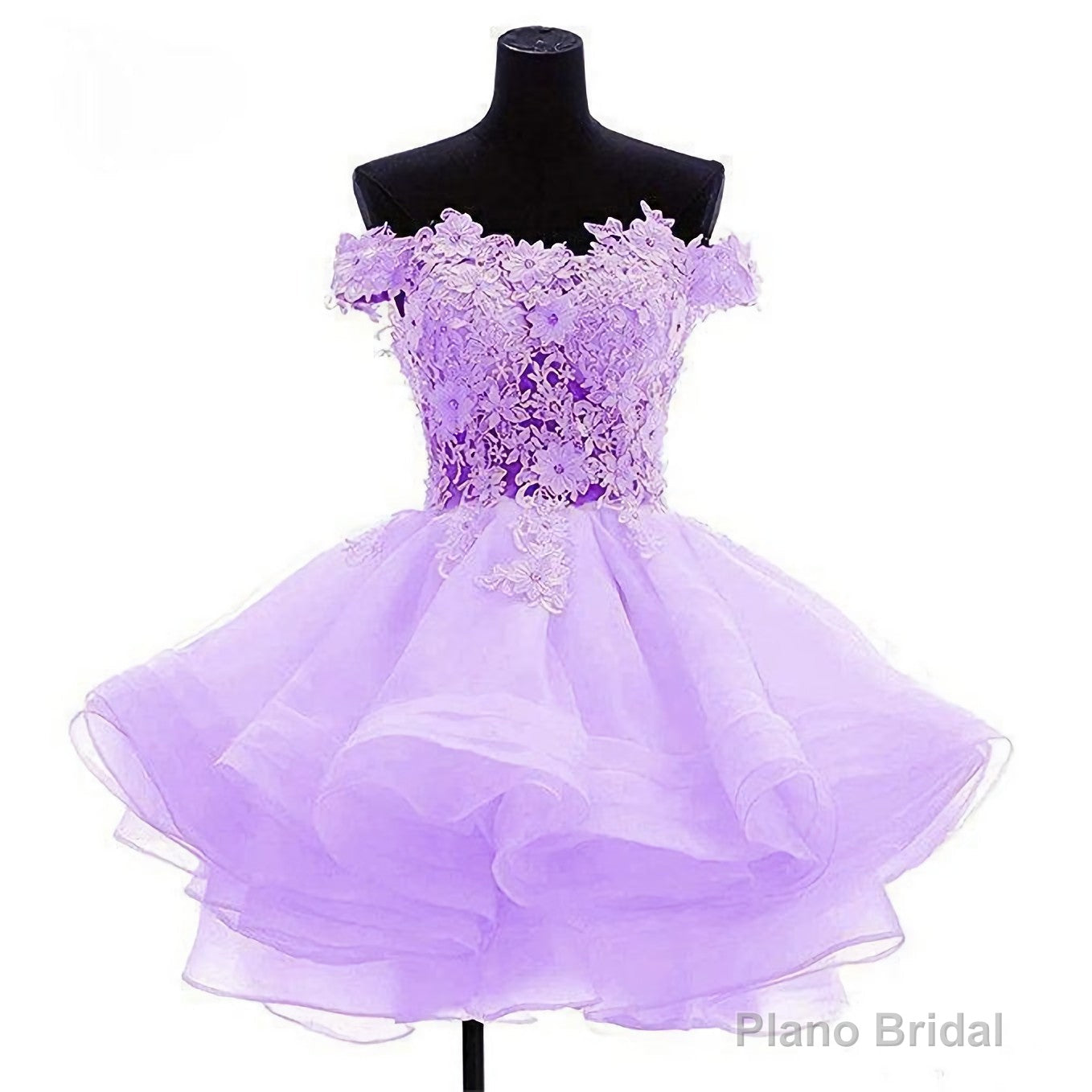 Cute Off The Shoulder Homecoming Dresses, Ivory Lace Beaded Homecoming Dresses Secondary image