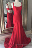 Simply Mermaid Red Long Prom Dresses