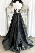 Strapless Red A-line Stunning Long Formal Prom Gown