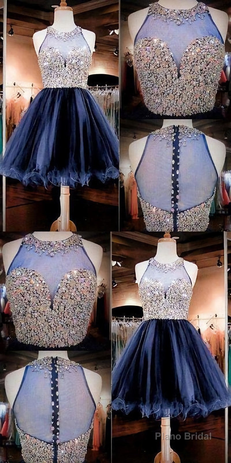 Charming Great Cute Homecoming Dress, Homecoming Dress, Blue Homecoming Dress, E0952 Main image