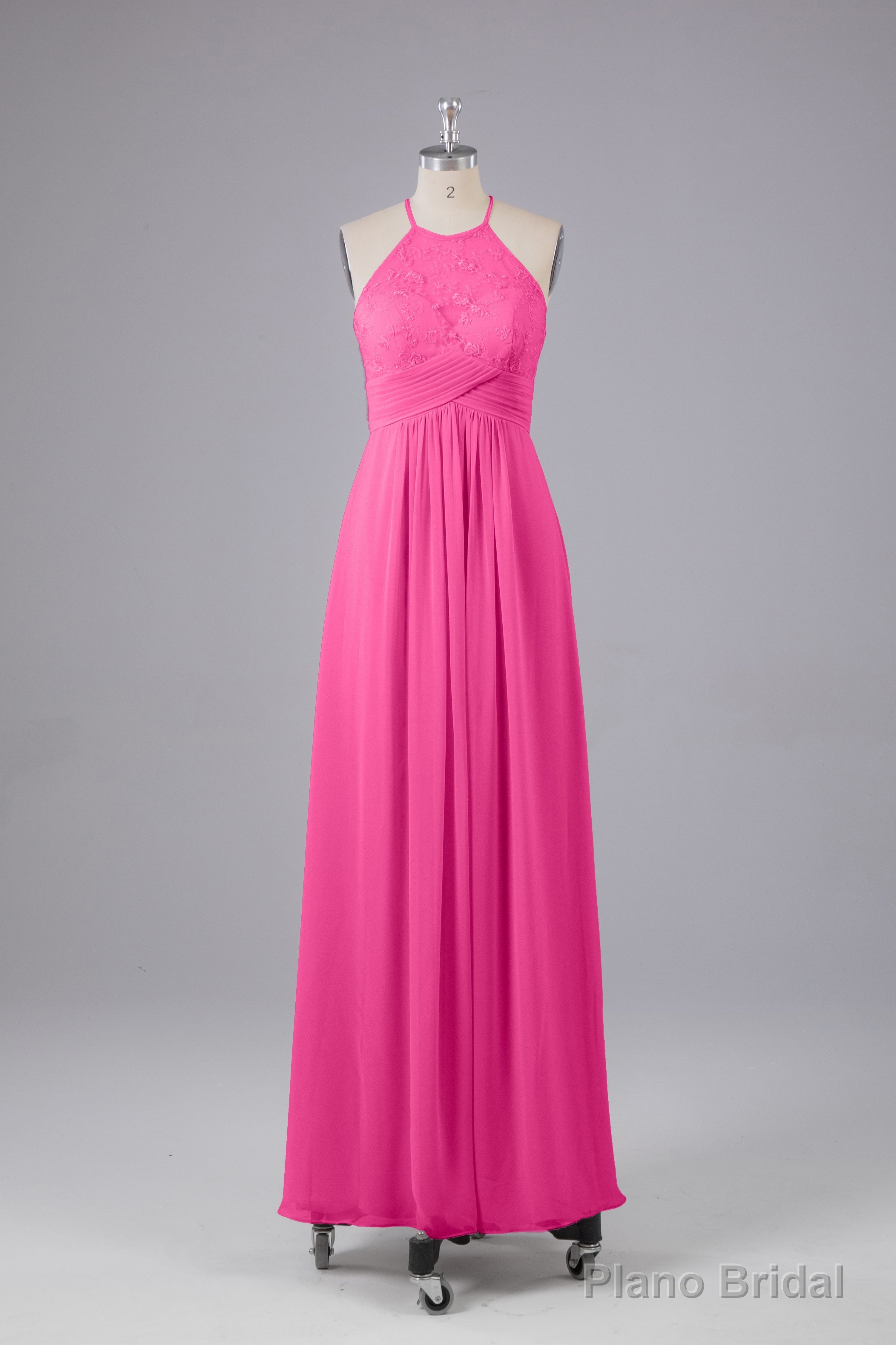 Elegant Halter Keyhole Chiffon Bridesmaid Dresses Main image