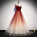 Fairytale Red Gradient Formal Prom Dresses