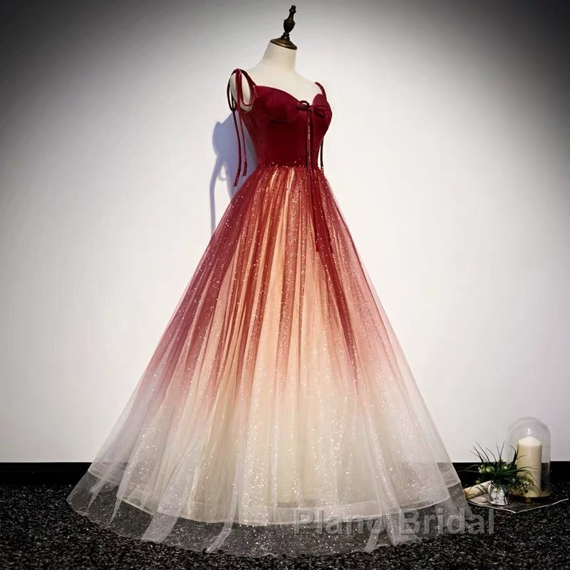 Fairytale Red Gradient Formal Prom Dresses