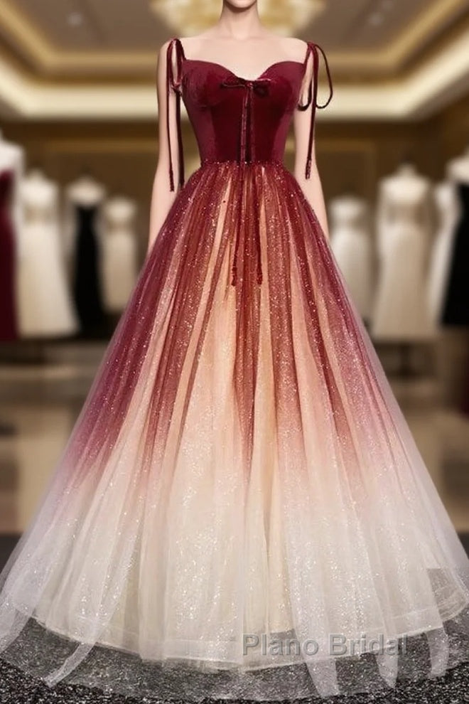 Fairytale Red Gradient Formal Prom Dresses Main image