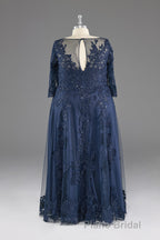 Half sleeves Sequined Elegant Lace Mother of The Bride Dresses