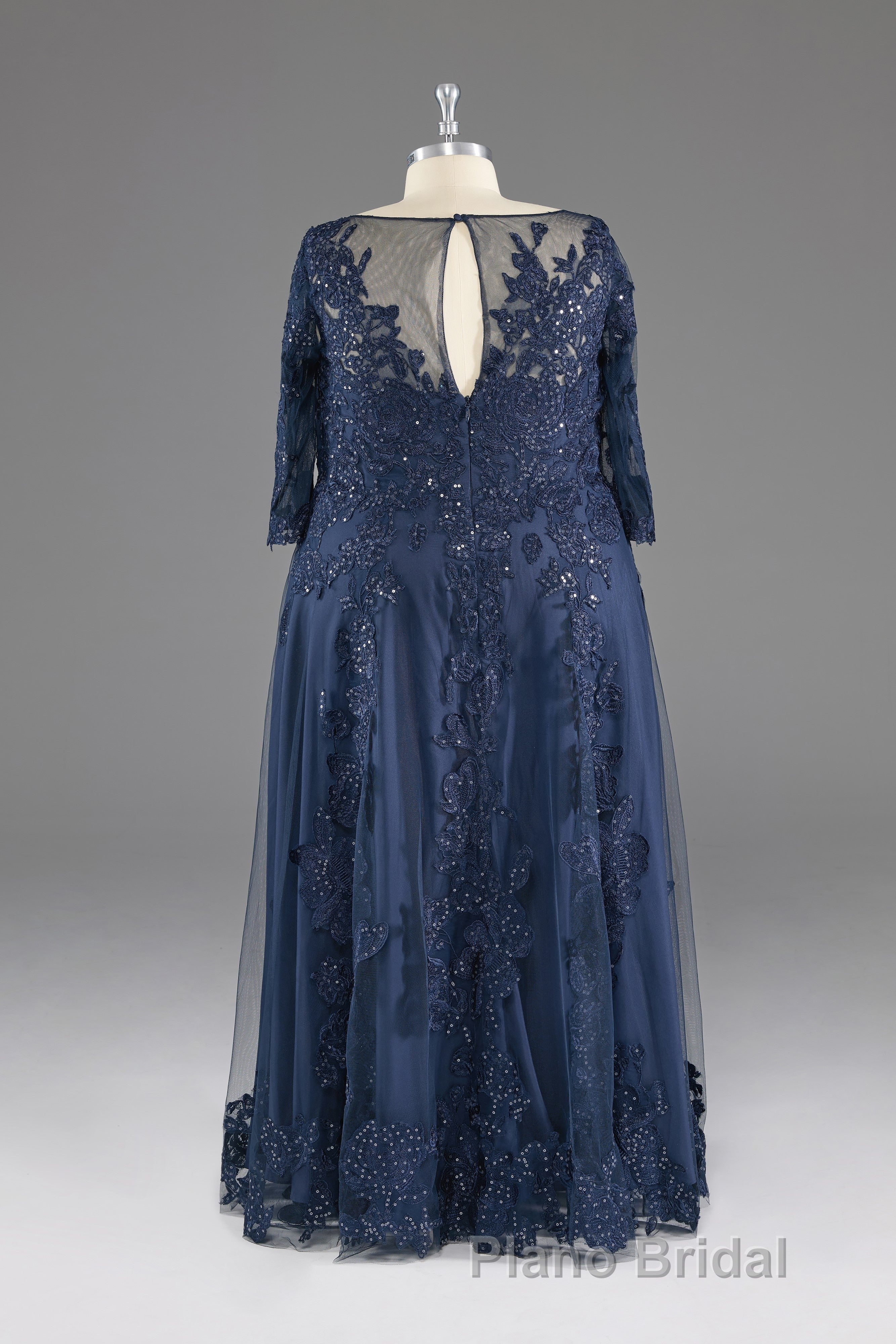 Half sleeves Sequined Elegant Lace Mother of The Bride Dresses