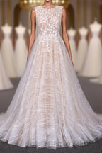 Gorgeous Long Backless Wedding Dresses Ivory Lace Wedding Gowns