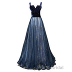 Elegant Long Lace Up Velvet Tulle Formal Prom Dresses Modest Party Gowns