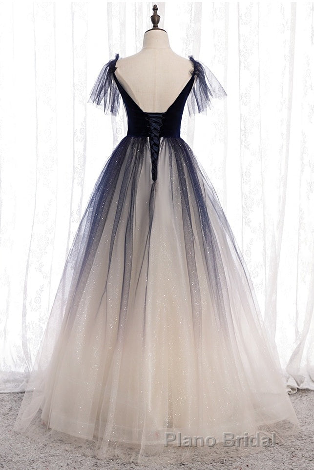 Elegant Backless Lace Up Long Charming Princess Formal Prom Dresses For Girls