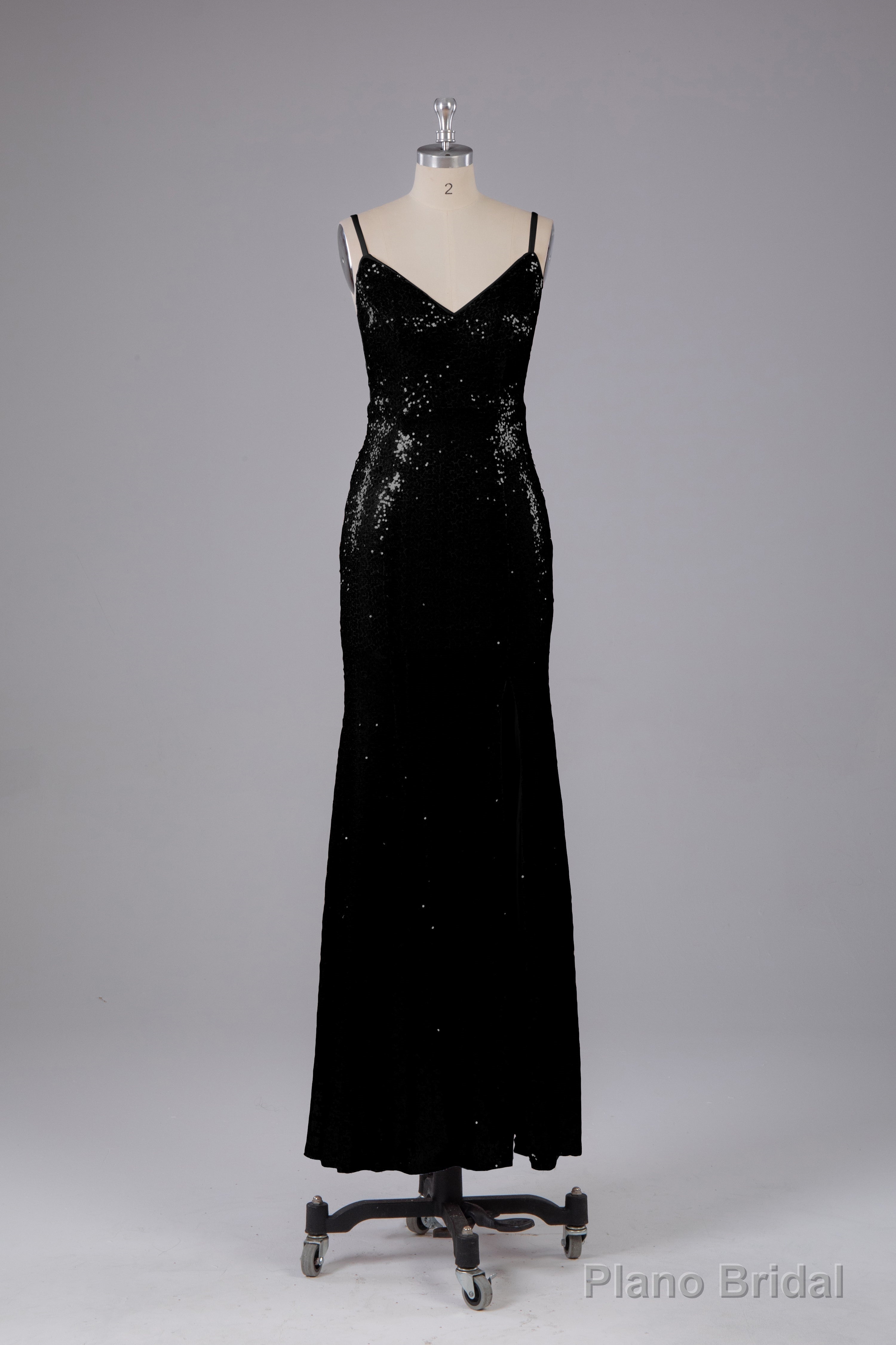 Mermaid Sequins Spaghetti Straps Long Bridesmaid Dresses