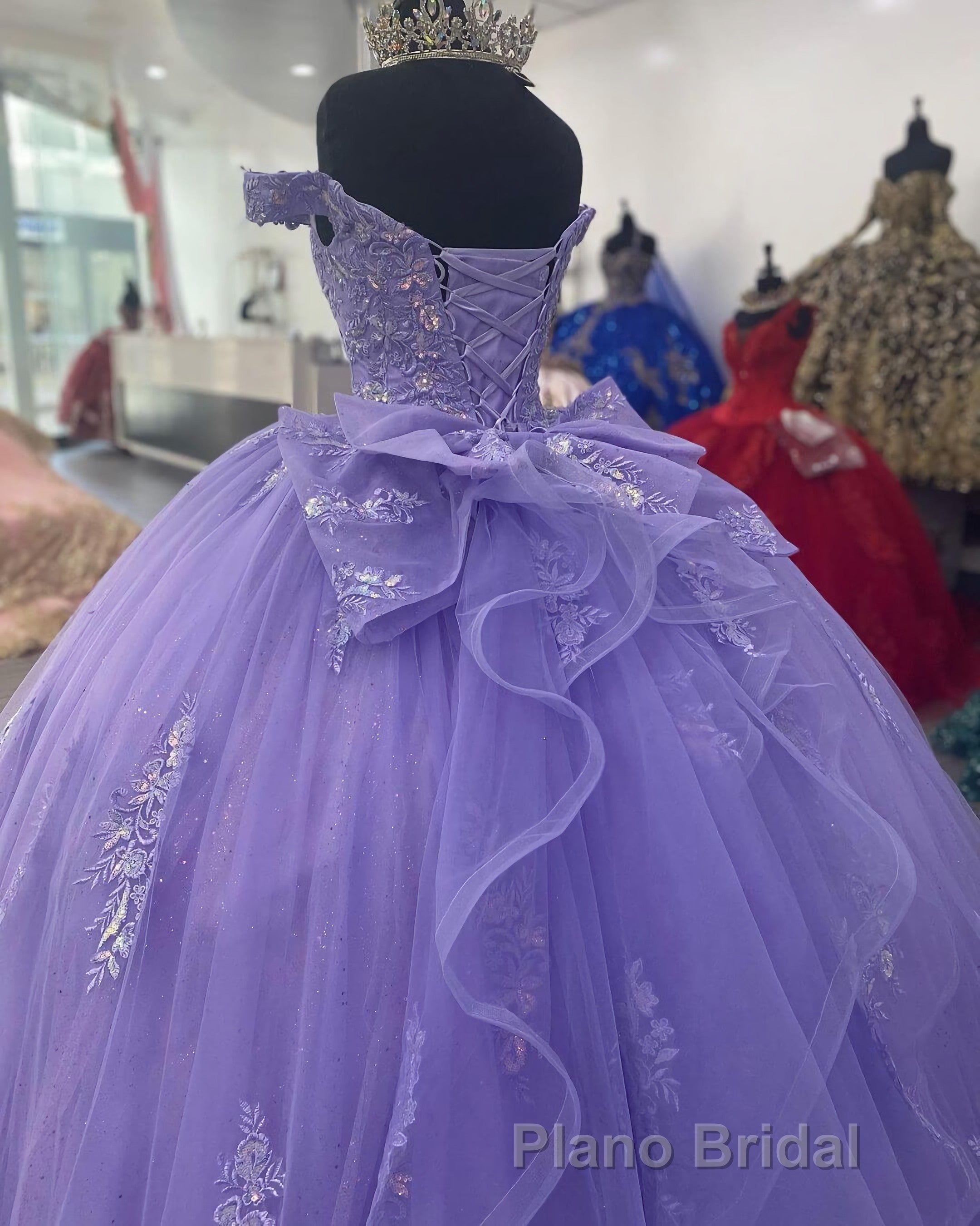 Lilac Corset Mexican Quinceanera Dresses Ball Gown
