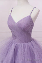 Lavender Ruffles Short A-line Party Dress