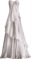 Sexy A line Sweetheart Party Dresses White Long Prom Dresses