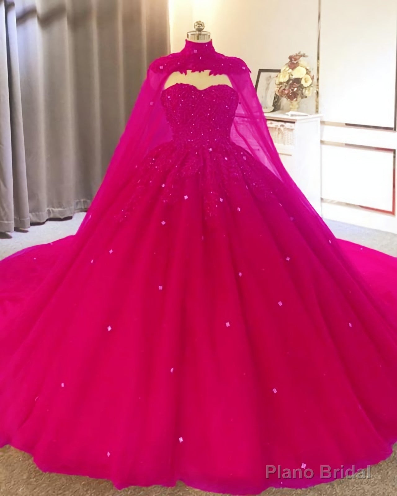 Tulle Ball Gown Quinceanera Dresses, With Cape Main image