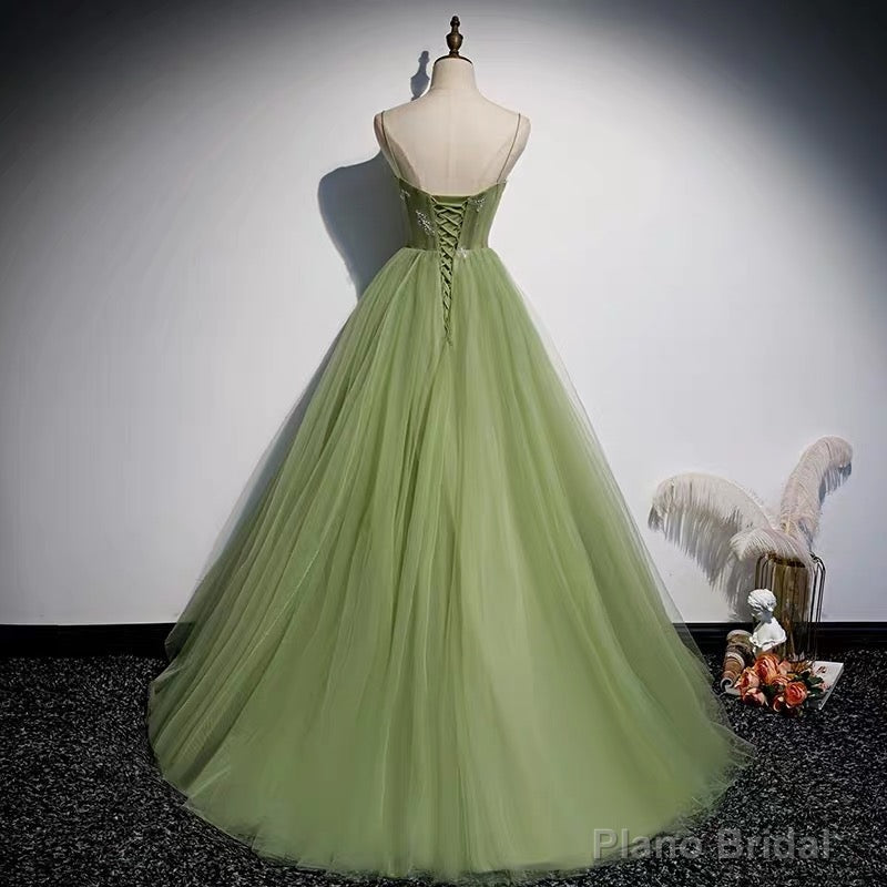 Tulle Sage Green Prom Dress Formal Ball Gown Secondary image