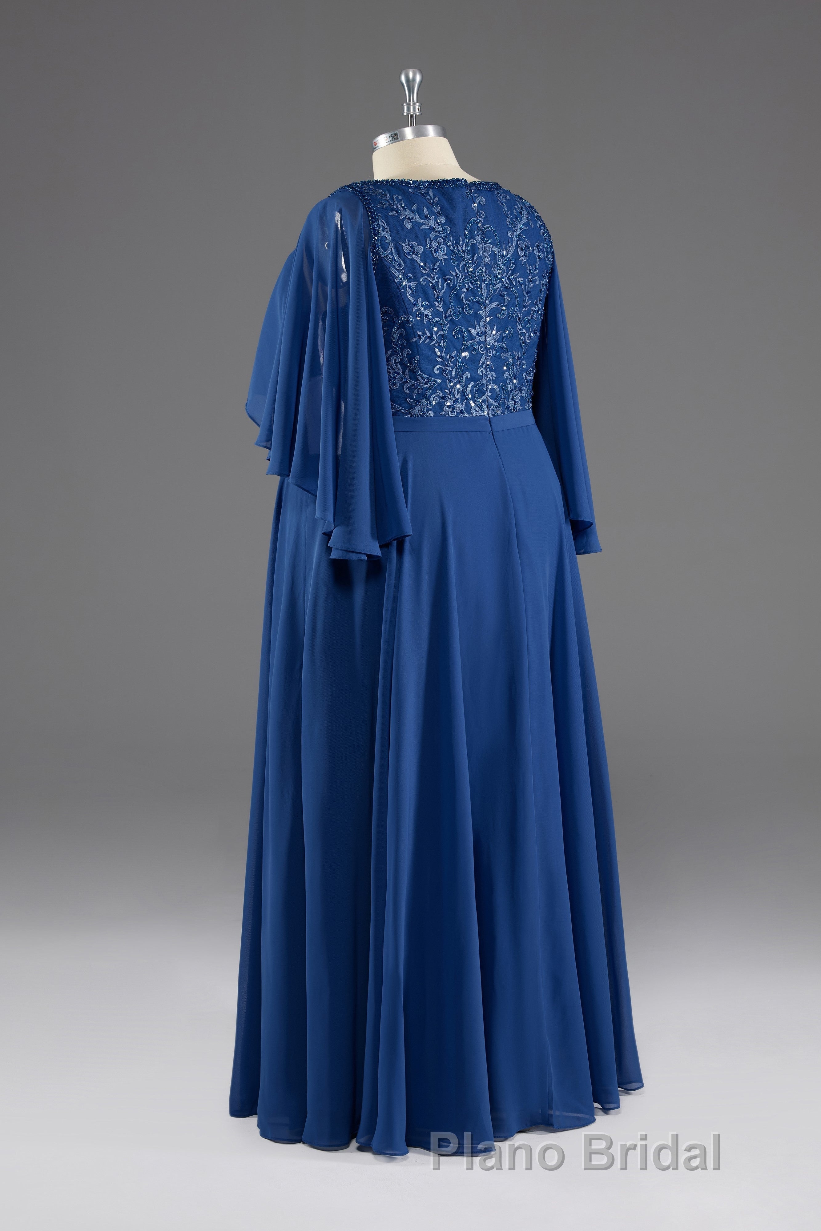 A-line V-Neck Short Sleeves Chiffon Mother of The Bride Dresses