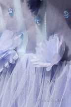 Purple V Neck A Line Homecoming Dresses