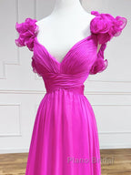 A-Line Backless Long Formal Prom Dresses, Red Long Evening Dresses