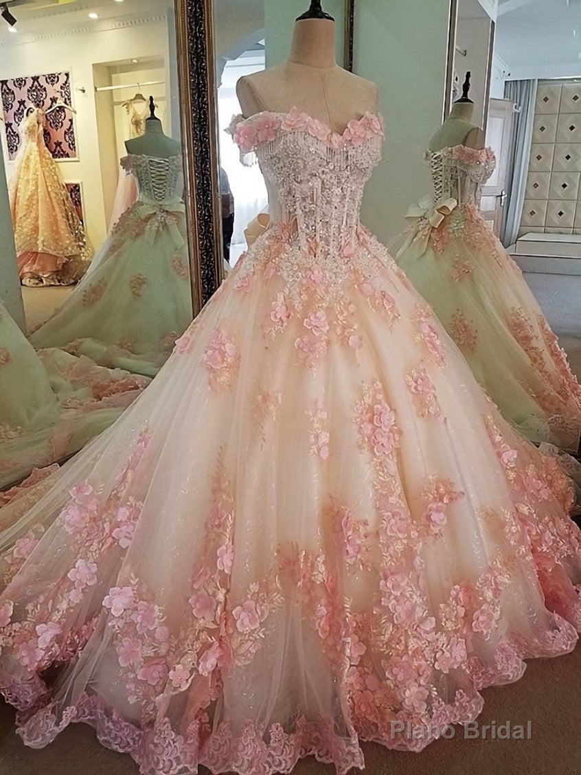 A line ball gown prom dress long evening gown Main image