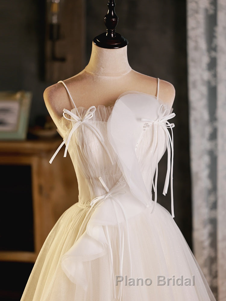 A-Line Beige Tulle Short Formal Prom Dress, Beige Cute Homecoming Dress