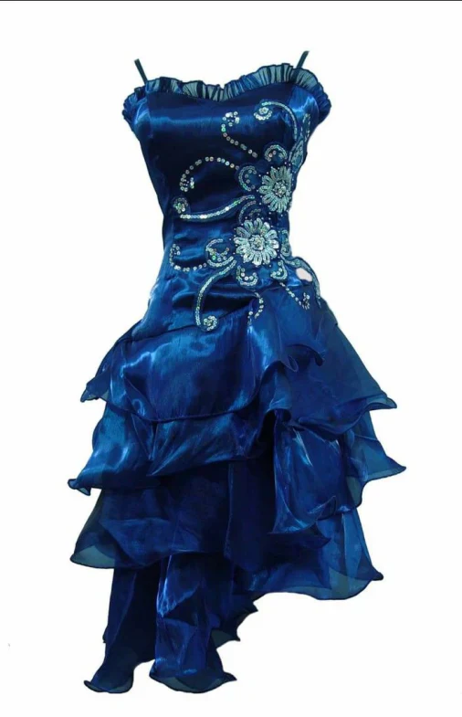 A Line Black Ruffle Short Formal Prom Dresses Homecoming Dresses