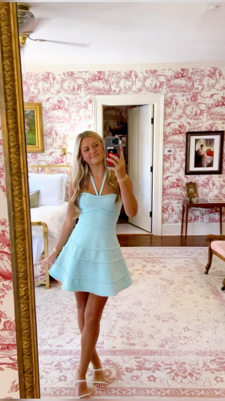 A Line Blue Short Party Dresses Cocktail Dresses Homecoming Dresses Secondary image