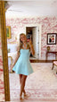 A Line Blue Short Party Dresses Cocktail Dresses Homecoming Dresses