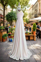 A-line Chiffon Gown Sweetheart Strapless Ruffles Long Bridesmaid Dress