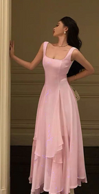 A Line Chiffon Formal Prom Dresses,Long Formal Evening Dresses,Formal Dresses