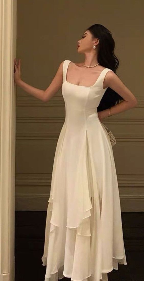 A Line Chiffon Formal Prom Dresses,Long Formal Evening Dresses,Formal Dresses Main image