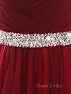 A-Line Elegant Quinceanera Formal Prom ValentineS Day Dresses Strapless Sleeveless Chapel Train Satin With Crystals