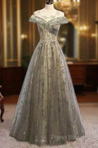 A-Line Formal Gown Elegant Dresses Wedding Floor Length Short Sleeve Tulle With Pleats
